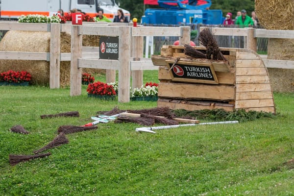 broken cross country fence